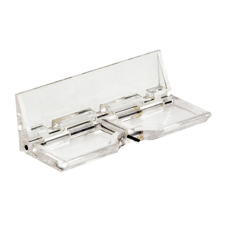 Prime-Line Glass Surface Lock, 3-1/16 in. Clear Lucite Construction, 2-Piece MP4124